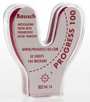 Бумага артикуляционная Бауш (Bausch) BK54 подкова, красная 100 мкм 50 шт