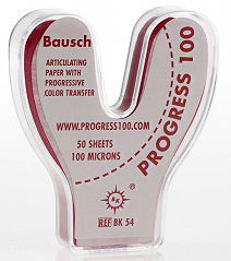 Бумага артикуляционная Бауш (Bausch) BK54 подкова, красная 100 мкм 50 шт