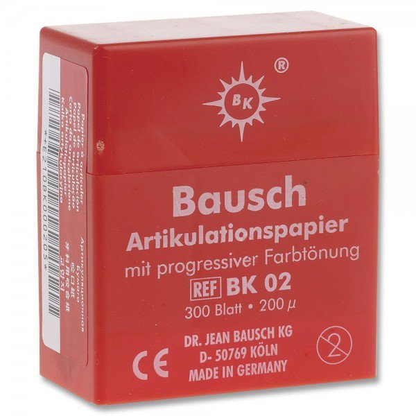 Бумага артикуляционная Бауш (Bausch) BK02 красная 200 мкм 300 шт