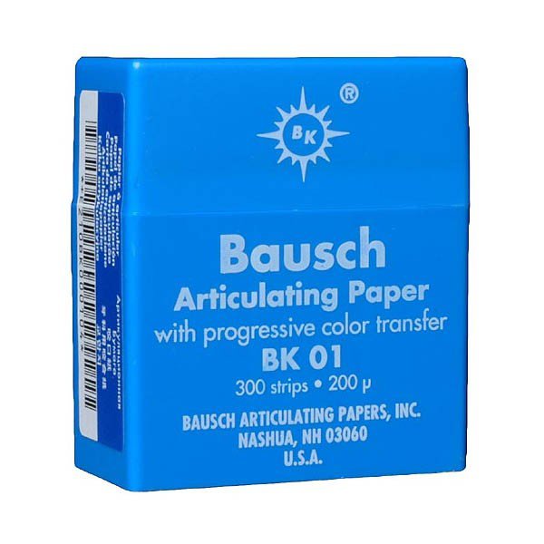 Бумага артикуляционная Бауш (Bausch) BK01 синяя 200 мкм 300 шт
