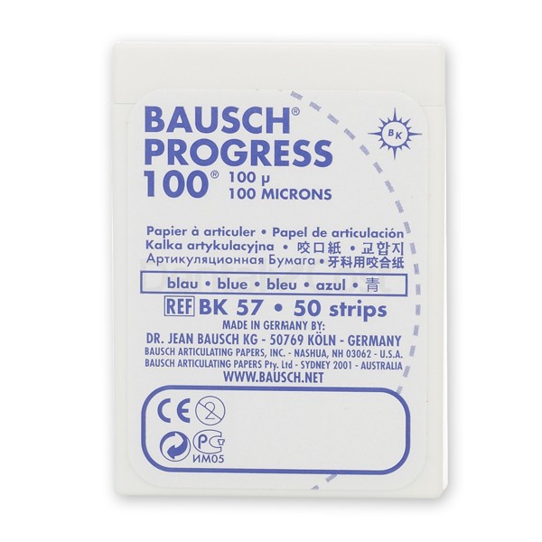 Бумага артикуляционная Бауш (Bausch) BK57 голубая 100 мкм 50 шт