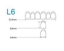 Планка передних нижних зубов Kaili 6 шт L6