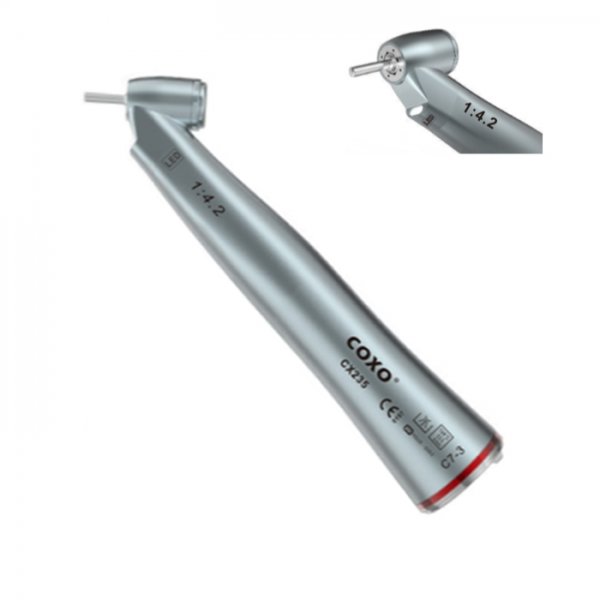 Наконечник угловой повышающий COXO CX235 C7-3 1:4.2 головка 45° LED фиброоптика