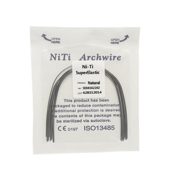 Дуга Niti суперєластичная натуральная 0.012 нижняя челюсть N141-12L 10 шт